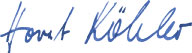 Unterschrift von Herrn Köhler